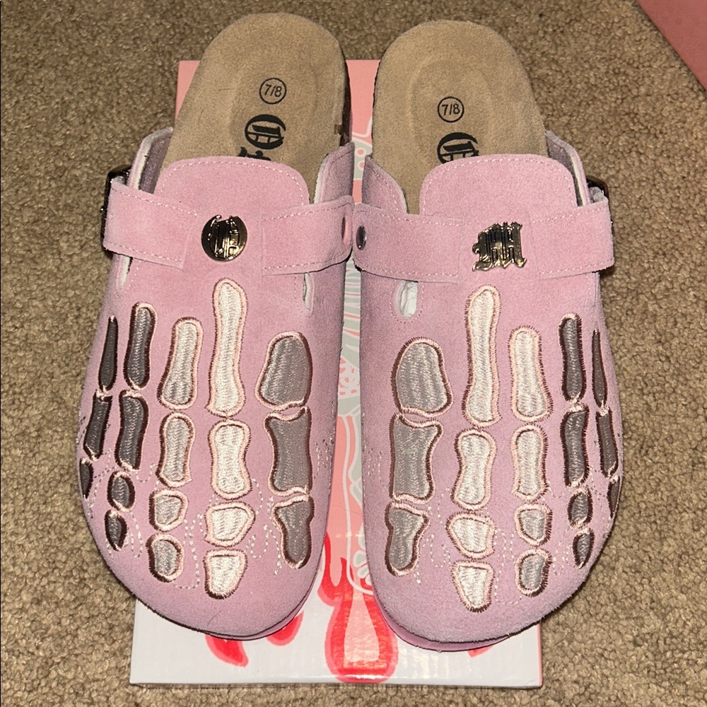 NWT Octavious Marks ‘Crème Rose’ Fish Skeleton Clogs SOLD OUT ON SITE